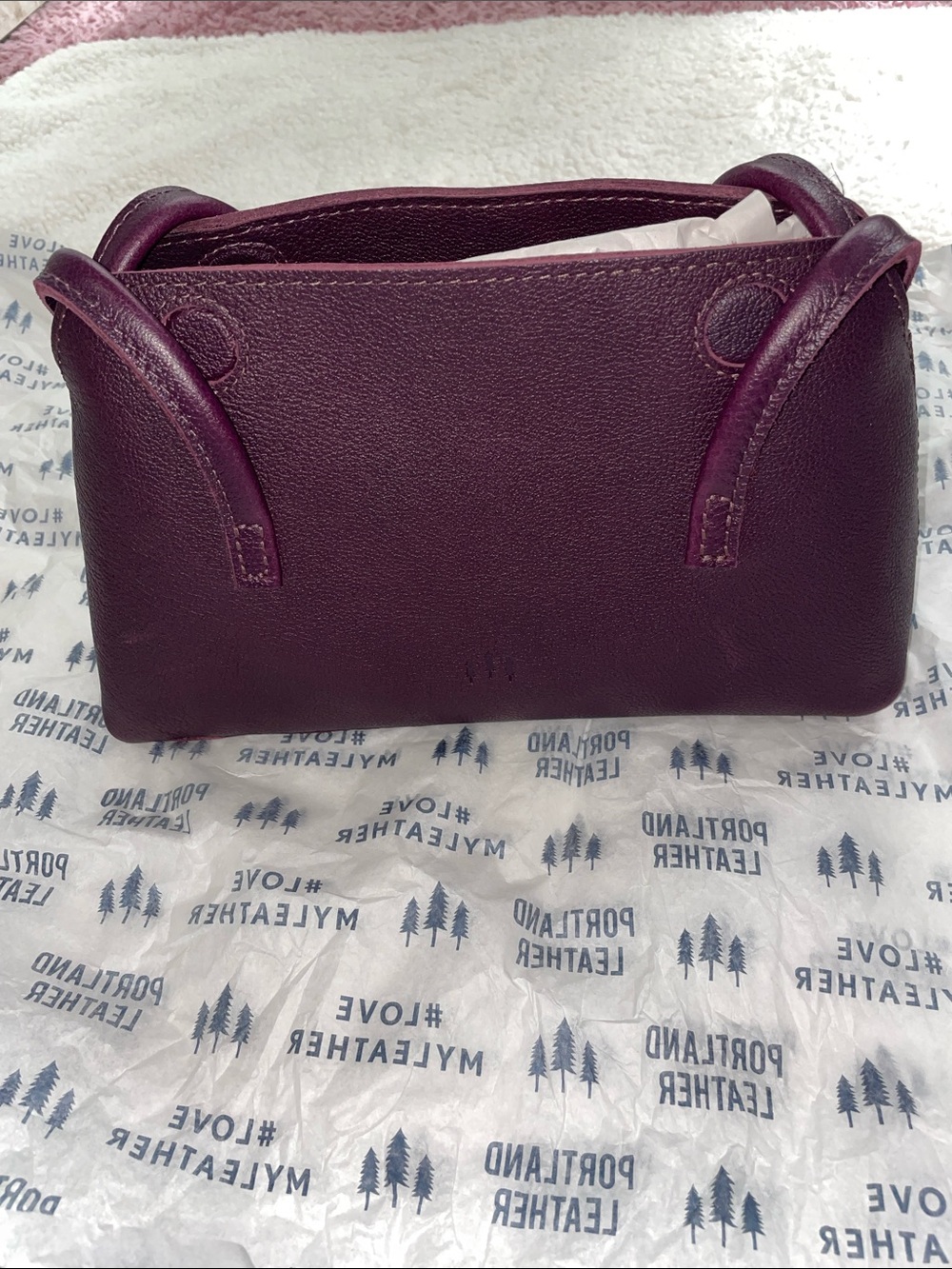 Portland Leather Plum Amelie Shoulder Bag